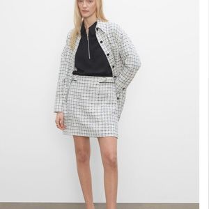 Club Monaco Textured D-Ring Mini Skirt
